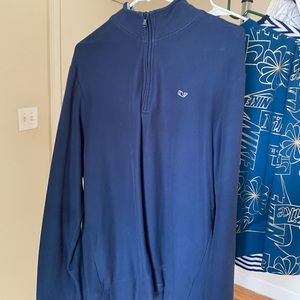 Vineyard Vines Navy 1/4 Zip Shep Shirt, Medium